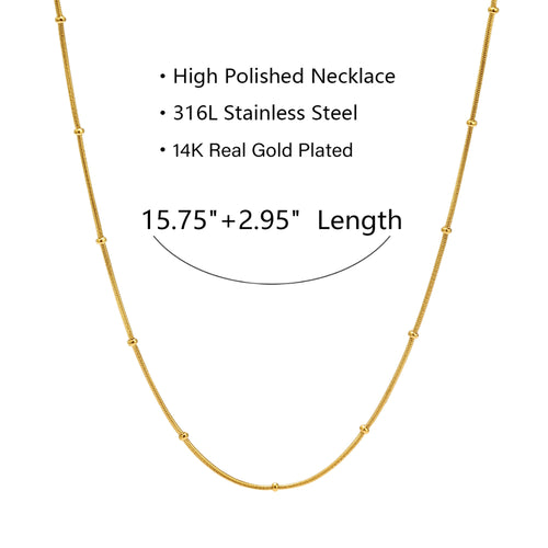 Beaded Satellite Chain Necklace